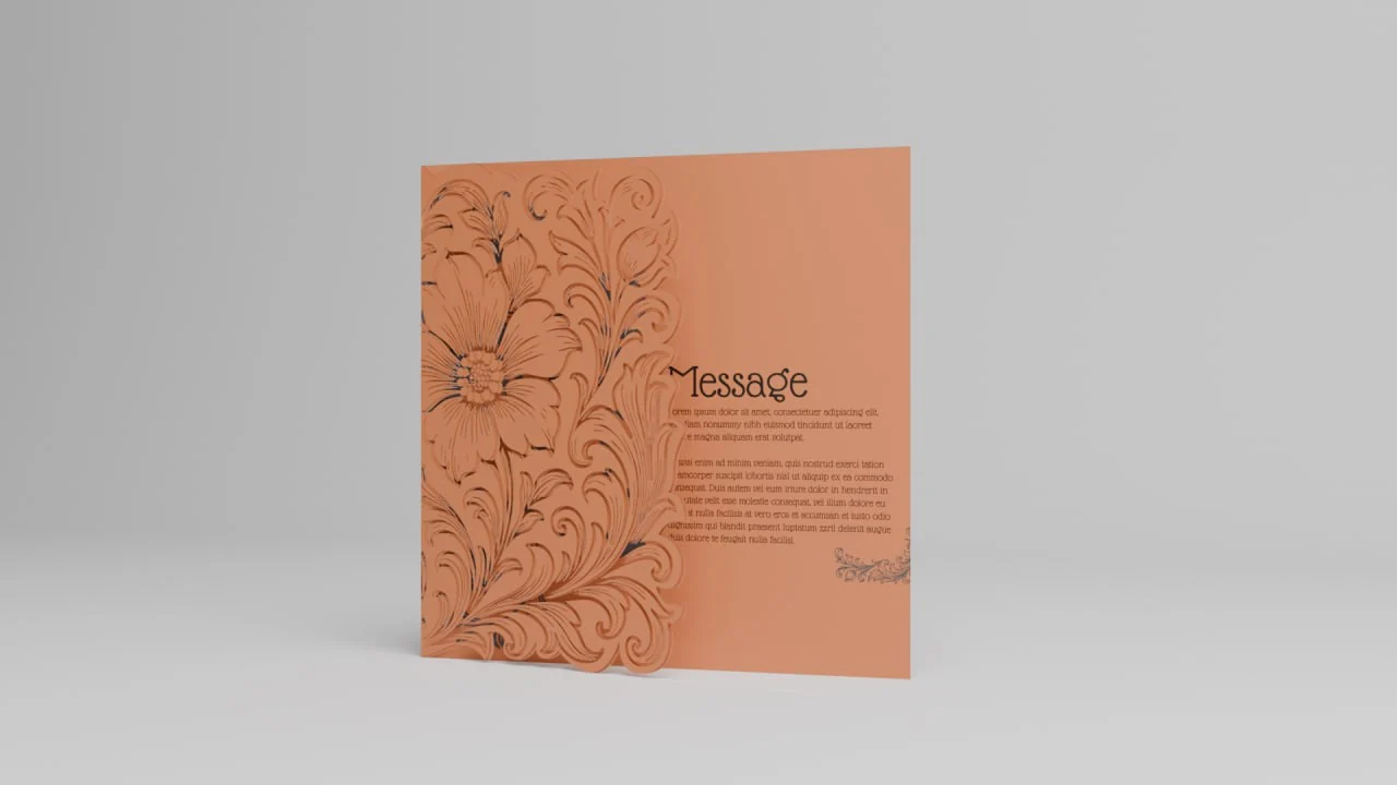 A printed invitation — Finished invitation